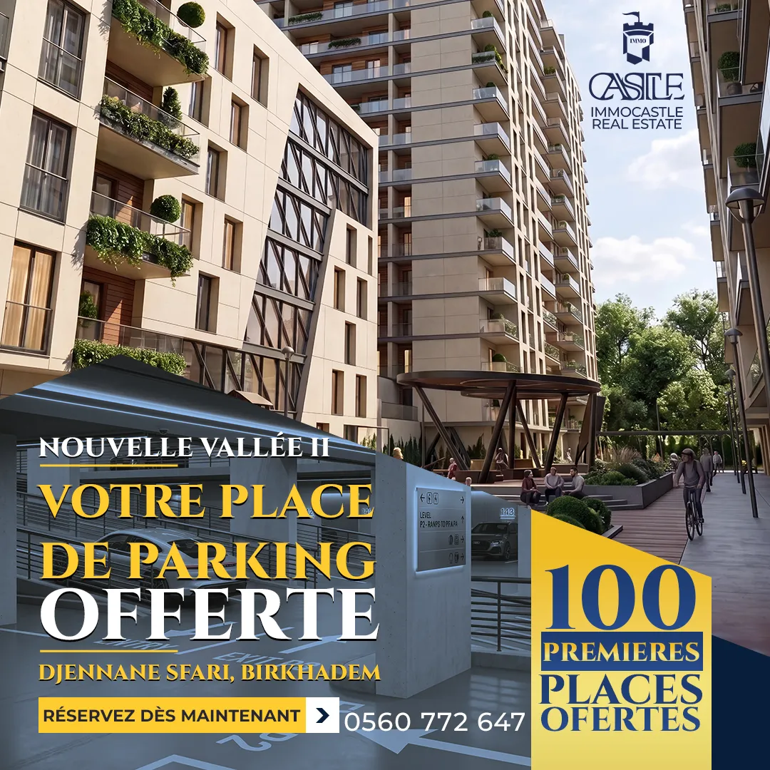 100 premières places de parking offertes à Nouvelle Vallée II