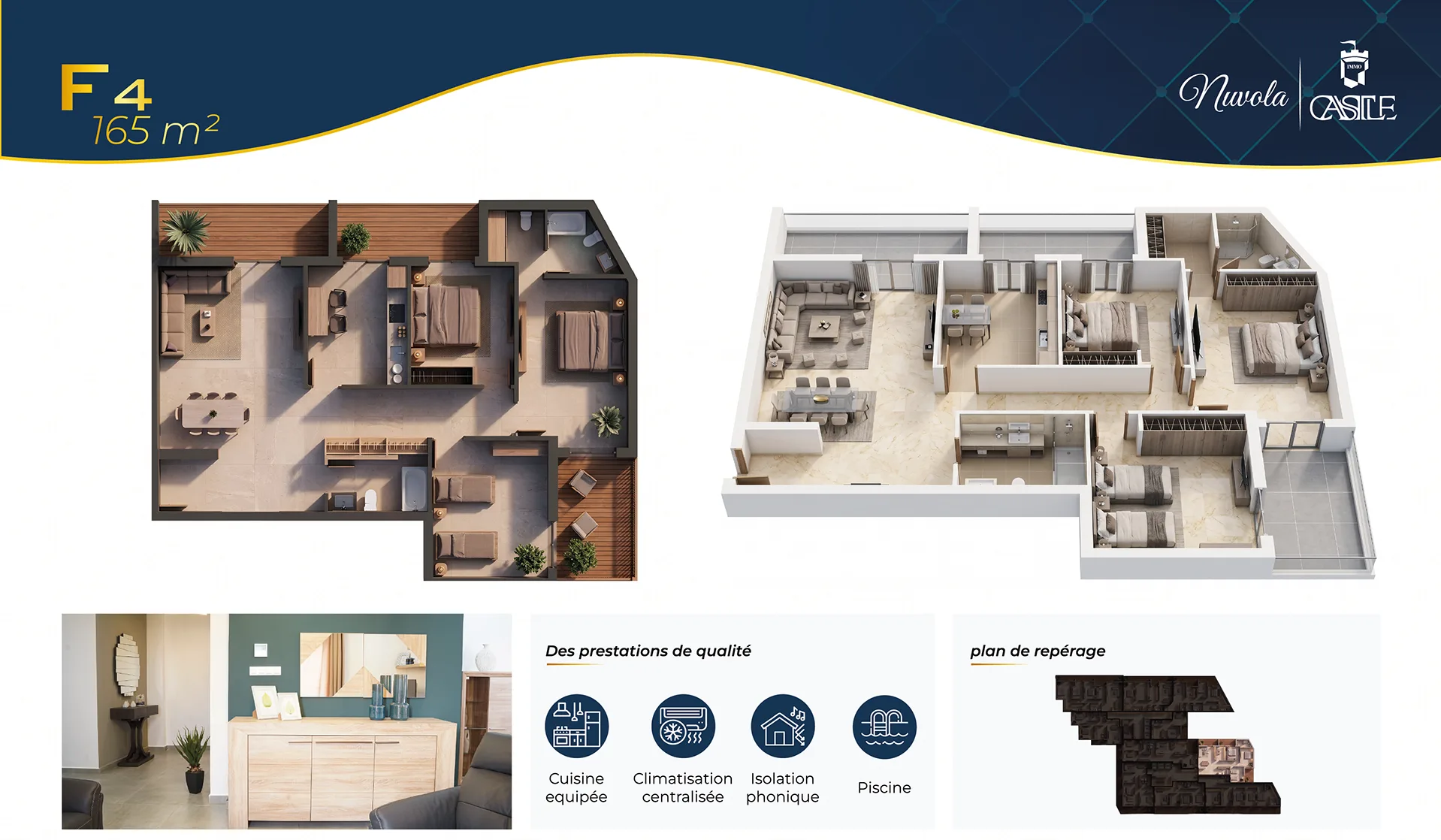 F4 165 m² à Bab Ezzouar | Résidence Nuvola F4 165 m² à Bab Ezzouar | Résidence Nuvola